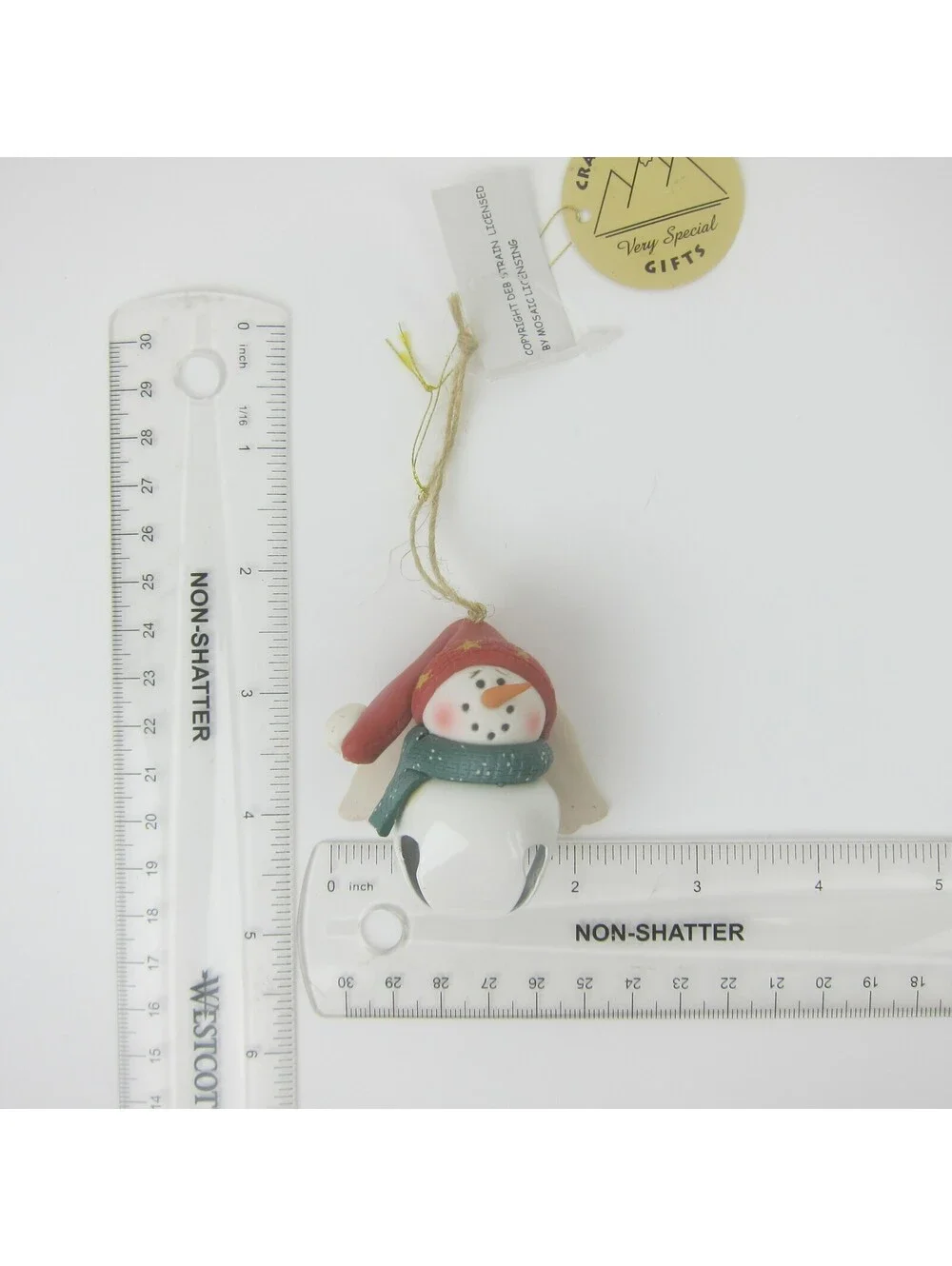 Vintage Snowman Bell Christmas Ornaments Lot of 6 Deb Strain Artist Signed 2005